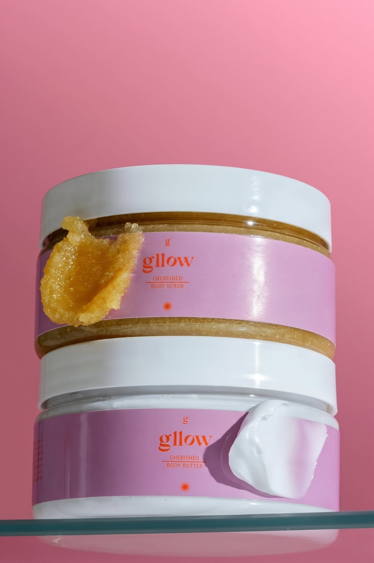 Gllow Cherished sugar scrub with matching body butter