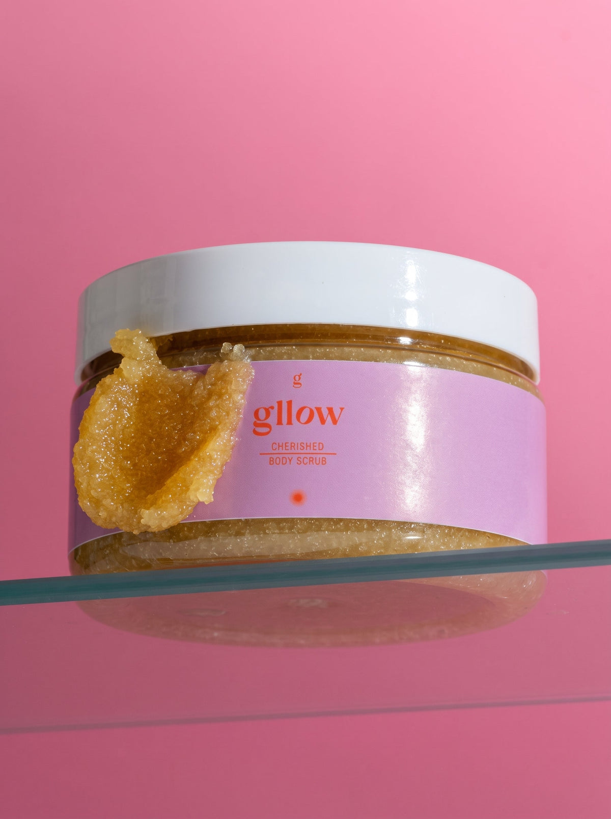 Gllow Cherished sugar scrub, 8 oz jar