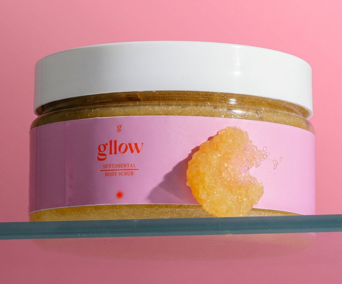 Gllow Sentimental sugar scrub, 8 oz jar
